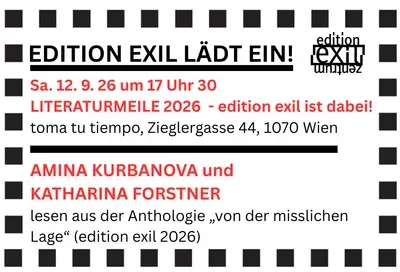 LITERATURMEILE 2026  - edition exil ist dabei!